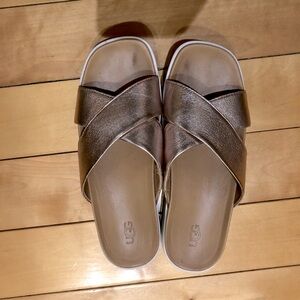 UGG Women's rose gold Slide Sandals